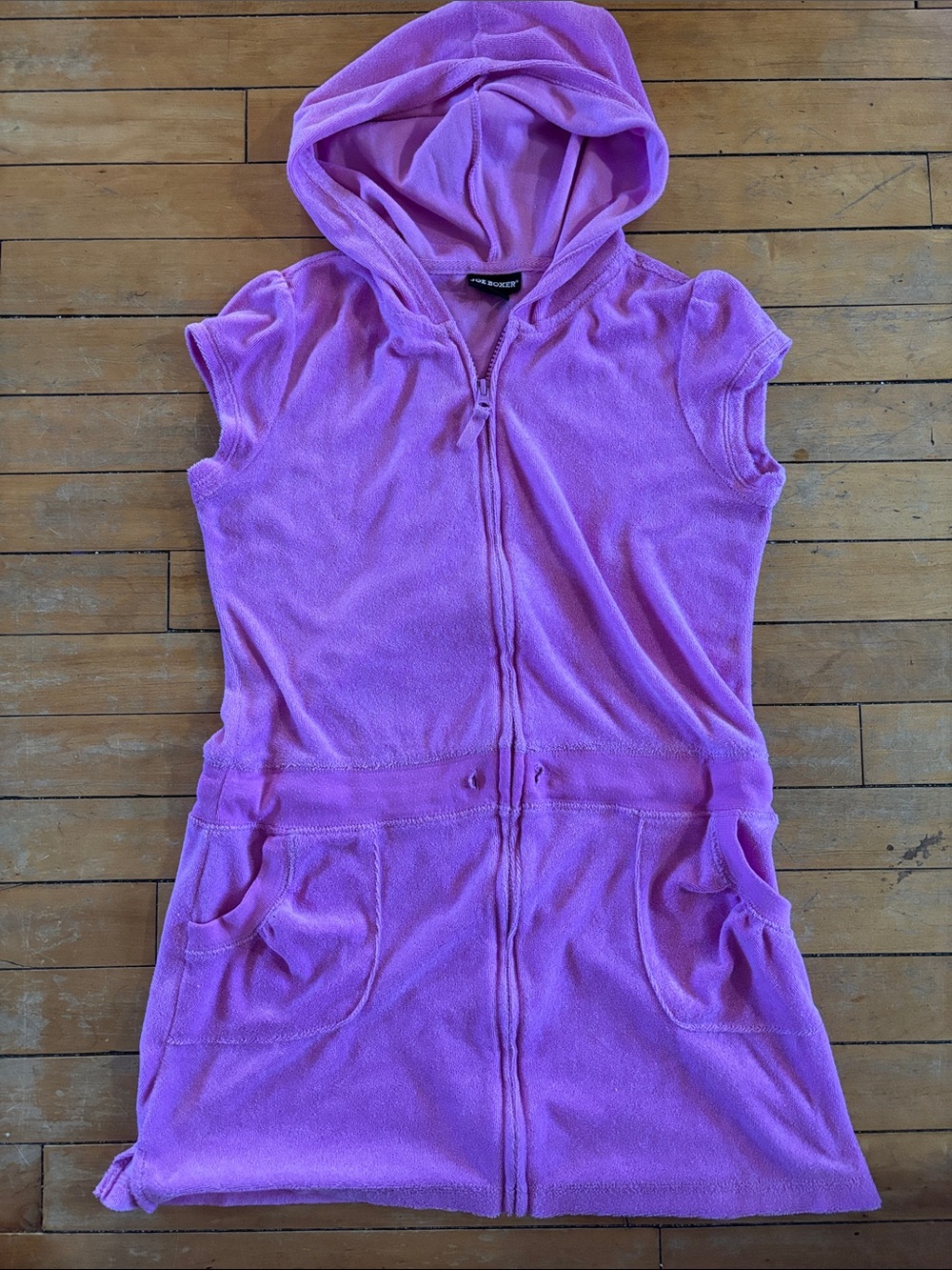 Joe Boxer Lavender Terry Zip Hoodie Dress